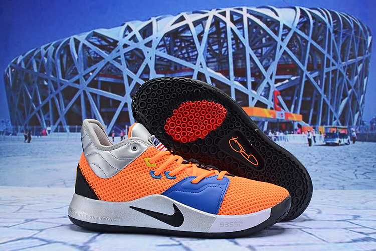 Nike PG 3 Orange Blue Black Silver Shoes